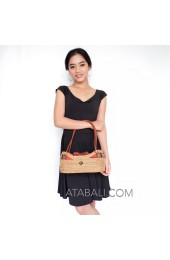 Ladies fashion handbags rattan straw ata grass balinese style